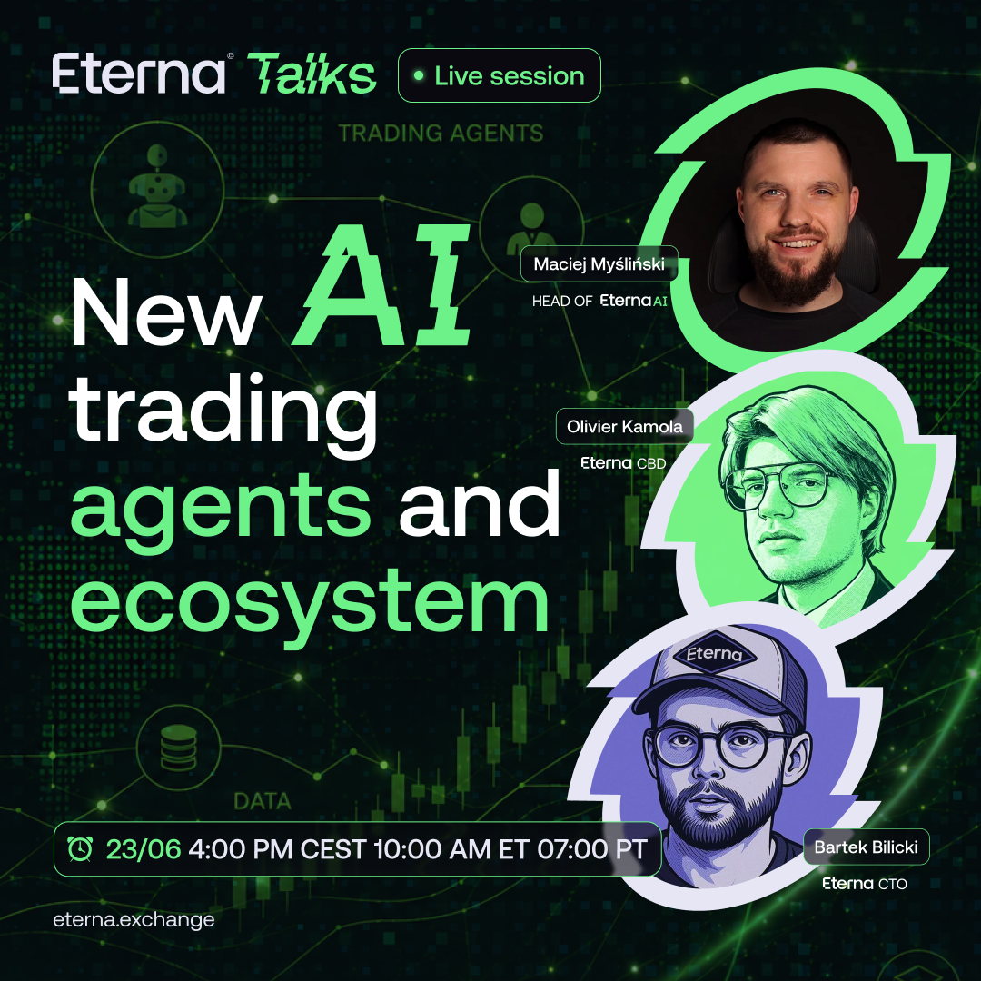 Eterna AI Agents Live: new AI trading agents and ecosystem cover